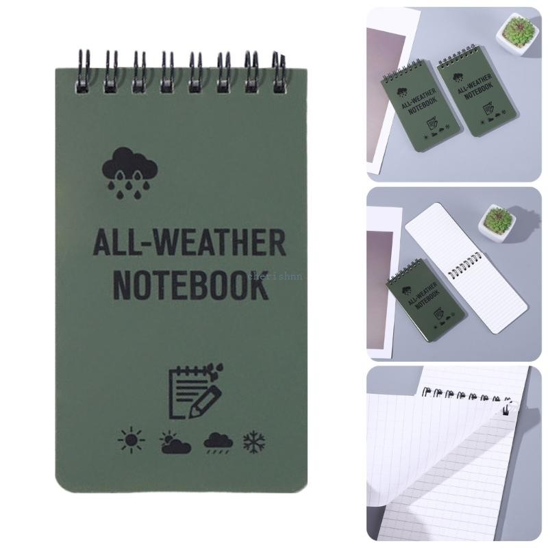 CH* Pocket Notepad All Weather Waterproof Notebook Spirals Notebook Field Note Pad สําหรับกิจกรรมกลา