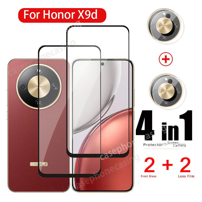 4in1 กระจกนิรภัยสําหรับ Honor X9D X9c สมาร์ท X9 X70 5G 2025 ป้องกันหน้าจอ Anti Scratch 9H ความแข็งคล