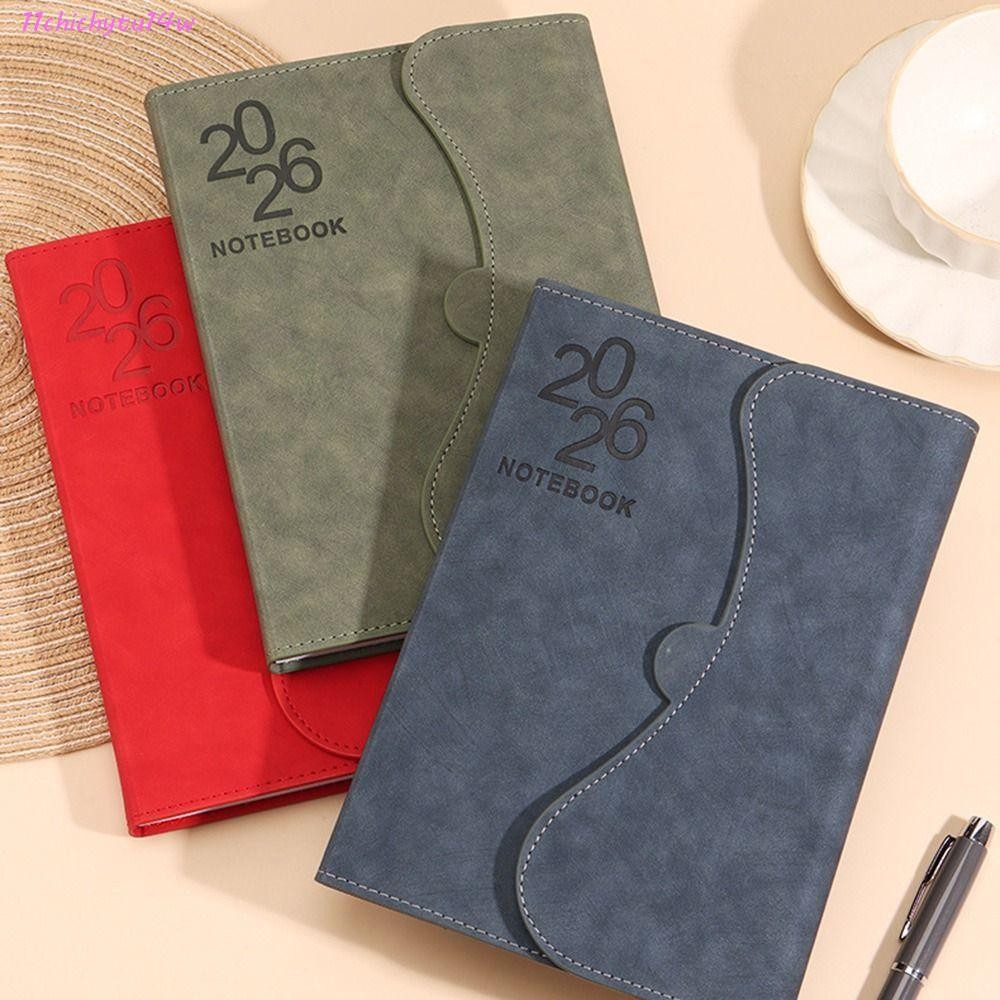 CHICHYTU14W A5 สมุดบันทึกวางแผนวาระ อังกฤษ 12 เดือน 2026 Schedule Planner Notepad, Time Organizer สว