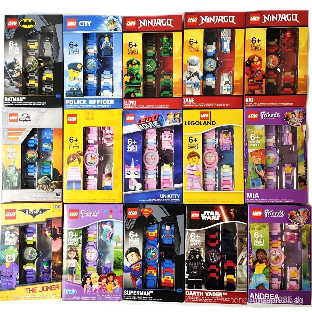 นาฬิกาตัวต่อ LEGO สำหรับเด็ก พร้อมตัวละคร Phantom Ninja, Kay Lloyd และ Superman