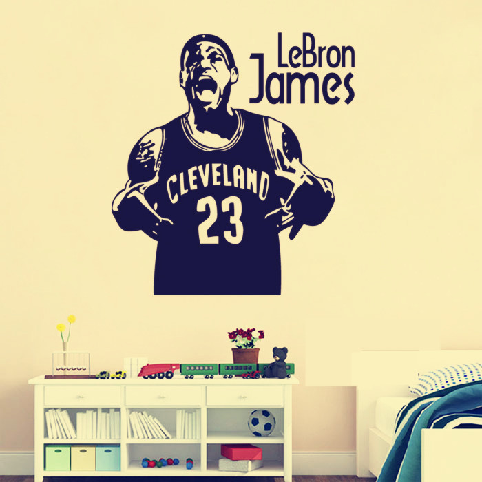 สติกเกอร์ติดผนัง NBA LeBron James สำหรับการตกแต่งบ้าน
