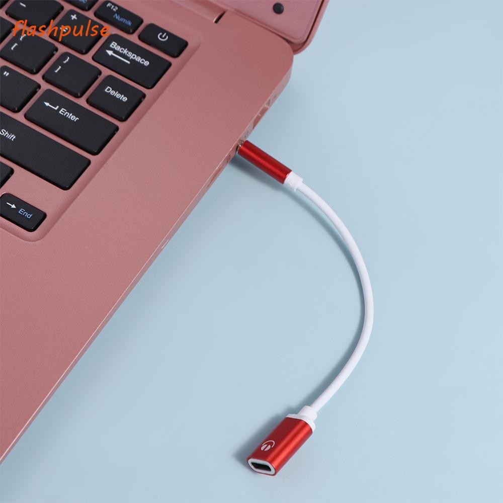 FLASHPULSE ตัวแปลง Type-c ตัวผู้ 3.5 มม., ตัวแปลงหูฟัง Type C ตัวแปลงแจ็ค Type C ตัวเมีย Type-C ถึง 