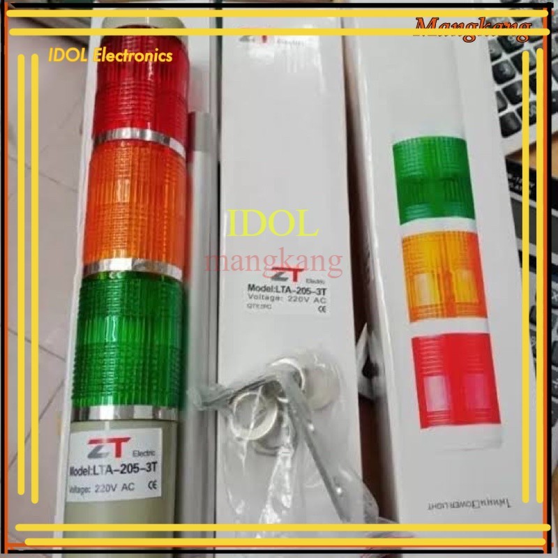 new LTA-205-3T 24V 3สี แดง/เหลือง/เขียว Red/Yellow/Green 3 Stack Tower Light ติดค้างทาวเวอร์ไลท์ 3 ช