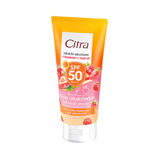 Citra Strawberry-C Tone Up SPF50+ PA++++ 150ml ซิตร้า เซรั่มกันแดดสำหรับผิวกาย.