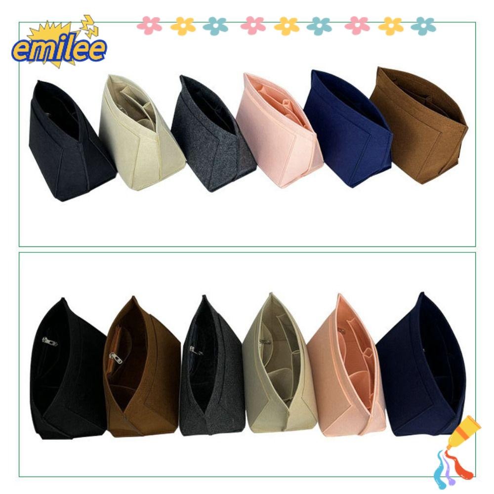 LONGCHAMP เอมิลี กระเป๋าถือ พร้อมกระเป๋าซับใน ออกแบบสำหรับการจัดเก็บที่สะดวกและเป็นระเบียบ