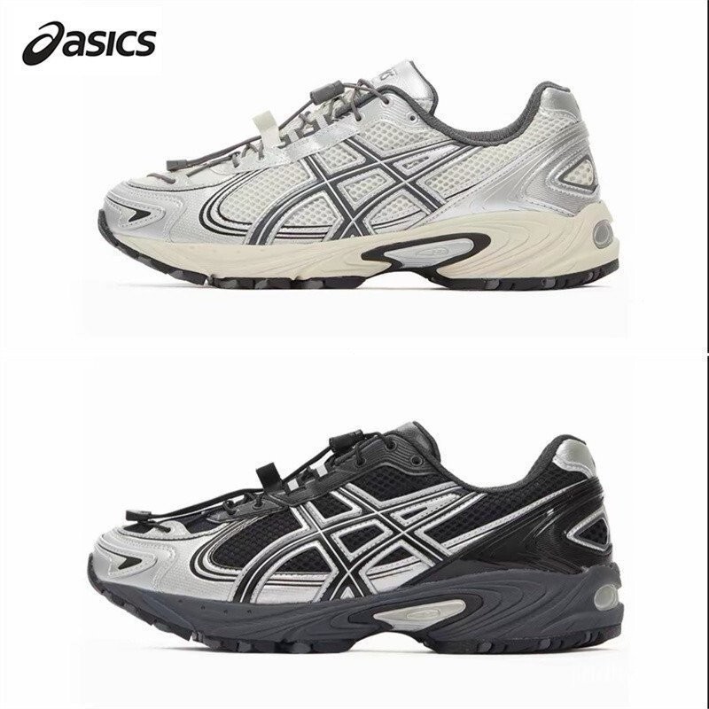 แฟชั่น FashionASICS เจล Kaana TR V4 รองเท้าลําลองสีดําเงินสีเทาเงินสีขาว 1203A49 2UQW I8NW