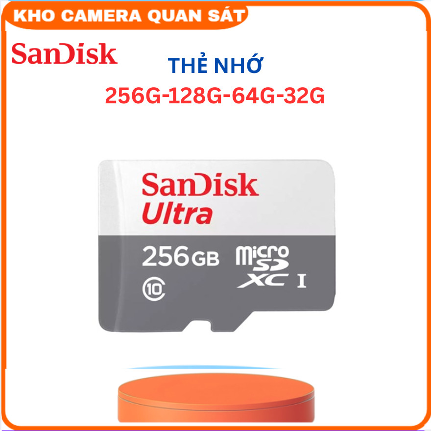 การ์ดหน่วยความจํา SanDisk Ultra Micro SD 512GB-256Gb-128G UHS-I - 100MB/s Class 10 - สินค้าของแท้