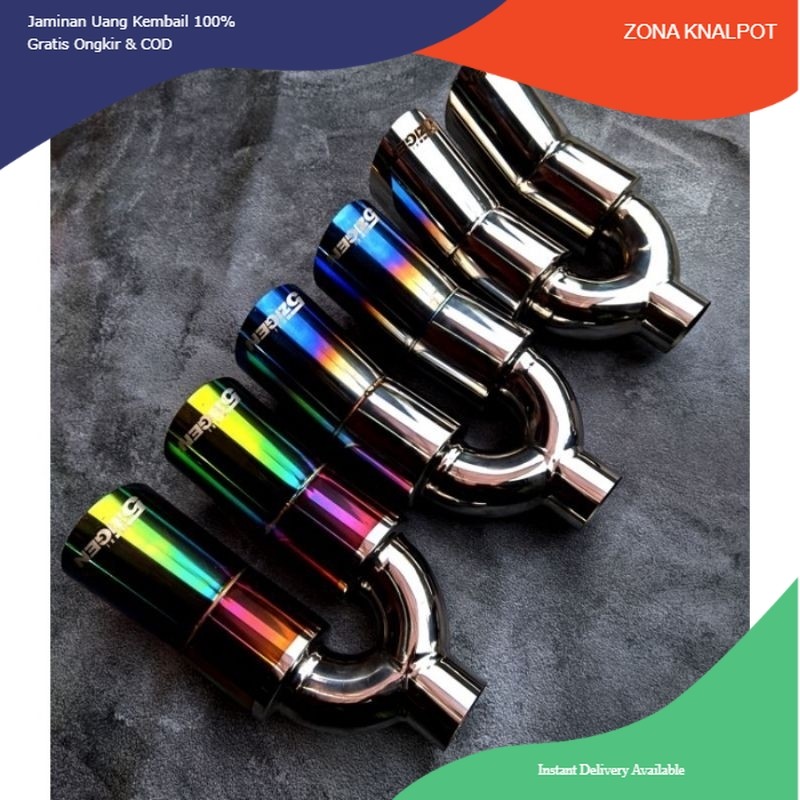 (ราคาดีที่สุด) 5ZIGEN RACING CAR EXHAUST 2 BRANCHES, 2 INCH INLET, STAINLESS FULL