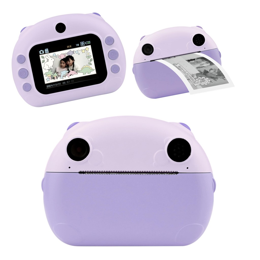 Kokuyo Haropri Kids Print Camera 24MP B&W Instant Print 2.4" HD Screen USB