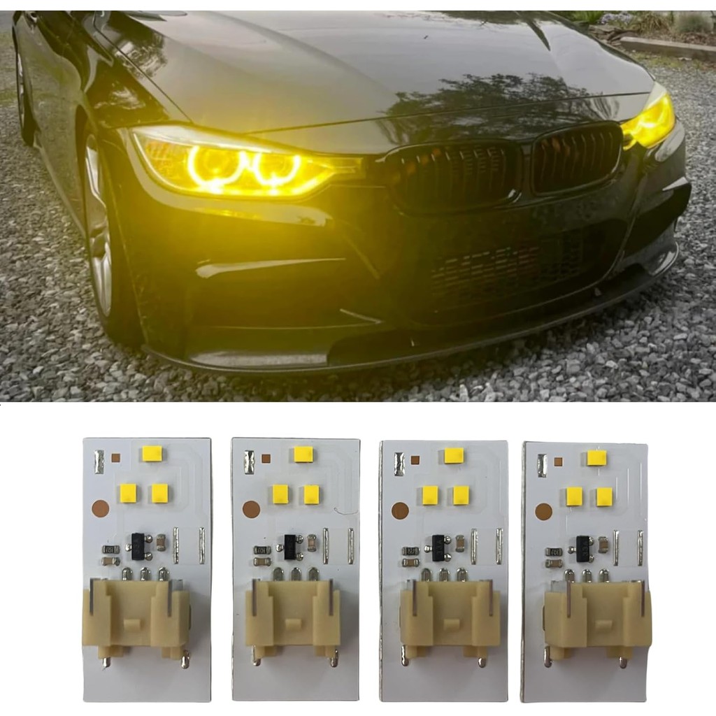 Generic 4 ชิ้น CSL สีเหลือง DRL สําหรับ 2012 2013 2014 2015 BMW 3 SERIES F30 F31 F34 GT 320i 328i PR