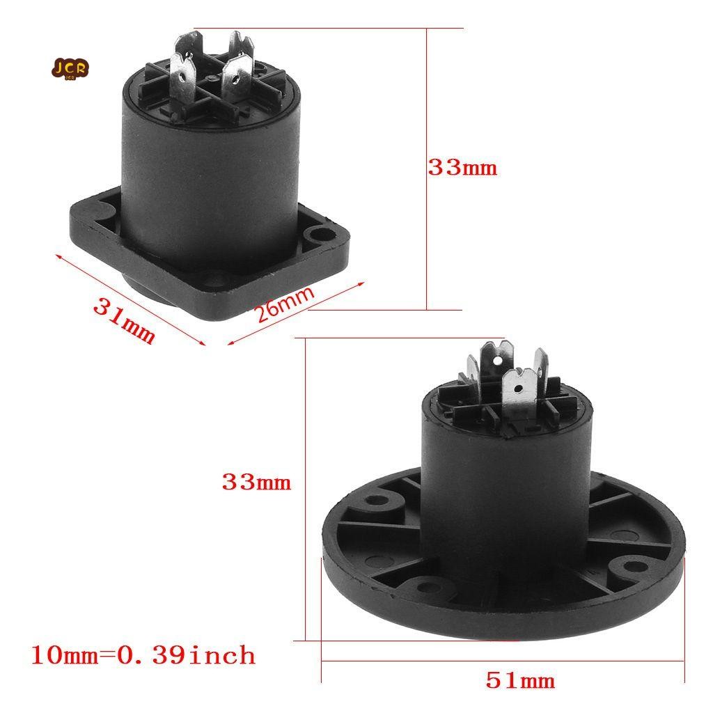 4Pole Speakon Connector NL4MP NL4MPR NL4FC - แผงเสียงสี่เหลี่ยมกลมล็อคแบบหมุนได้