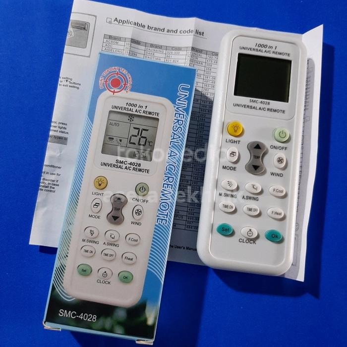 SPaRePaRt REMOTE MULTI UNIVERSAL AC 1000 IN 1 SMC4028