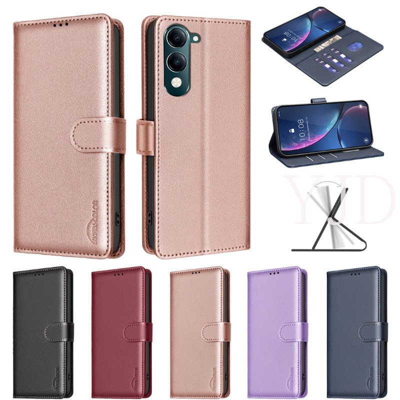 YJD สําหรับ Vivo Y04 Y04S Y29S Y29t คลาสสิกปกหนังช่องใส่การ์ด Anti-Drop เคสโทรศัพท์