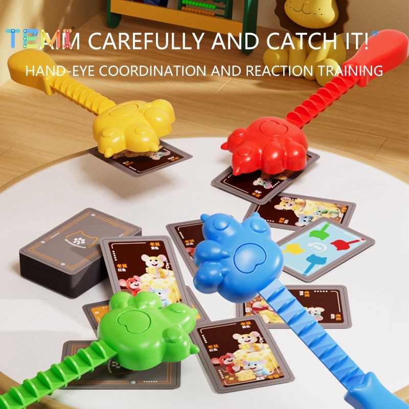 TEMI Cat จับเกมกระดานเมาส์ Early Educational ของเล่นการ์ดเกมของเล่นของขวัญ