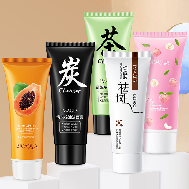 Poquanya Papaya Cleansing Facial Cleanser Niacinamide Foam Dense Deep Cleansing Facial Care Facial C