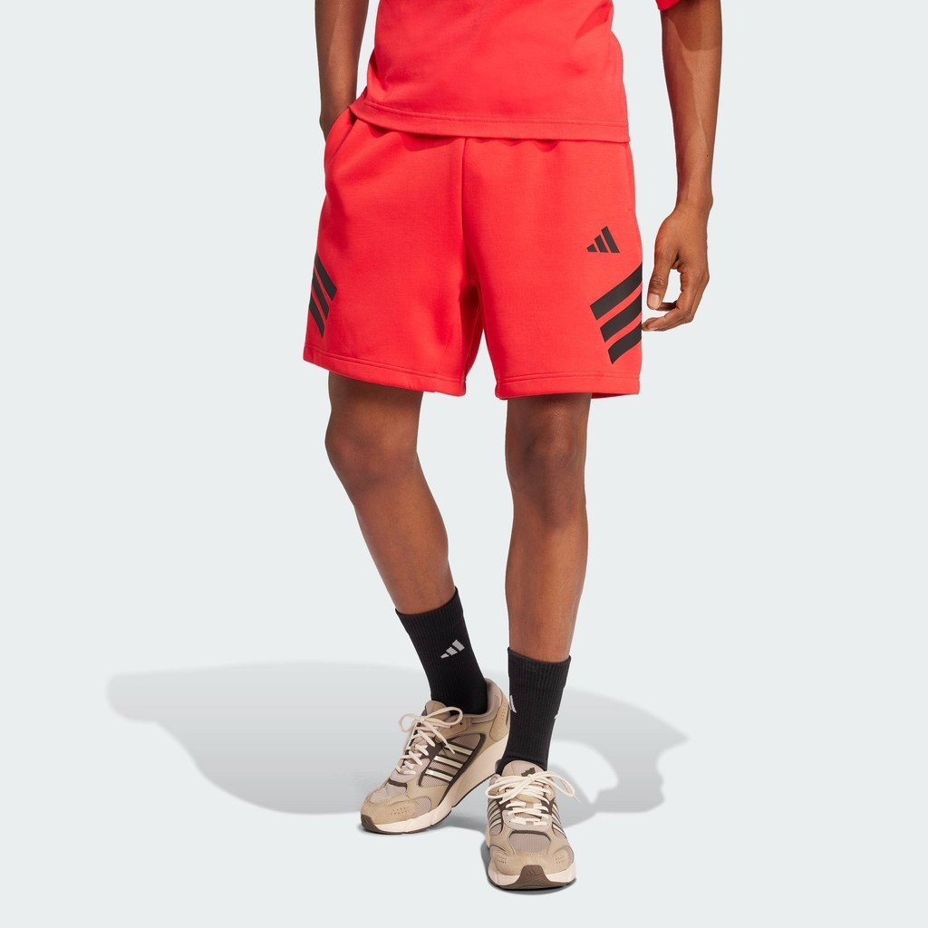 adidas ไลฟ์สไตล์ กางเกงขาสั้น Future Icons 3-Stripes ผู้ชาย สีแดง JI8784