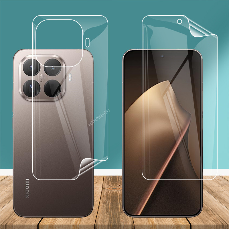ฟิล์มไฮโดรเจลบางเฉียบสําหรับ Xiaomi 15T Pro 15TPro 5G Clear Soft TPU ด้านหน้าด้านหลังคลุมทั้งหมดฟิล์มป้องกันหน้าจอ