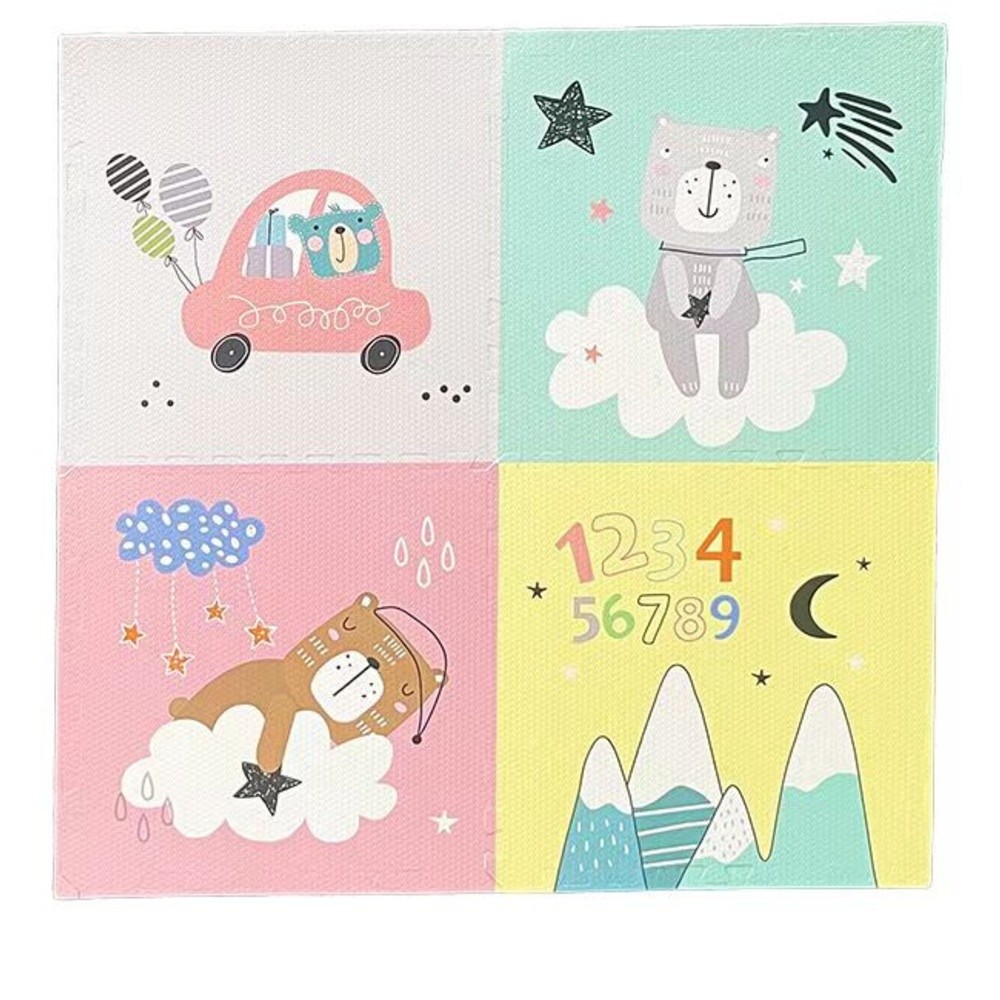 GlobalHouse NINO WORLD ชุดแผ่นปูพื้นจิ๊กซอว์ Number (4 แผ่น) PD-01-2 ขนาด 60x60x1.2 cm. คละลาย สินค้าของแท้คุณภาพดี