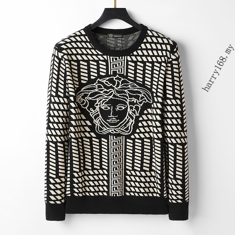New_VERSACE เสื้อสเวตเตอร์จัมเปอร์ลําลองผู้ชาย Size S-XXXL MF168