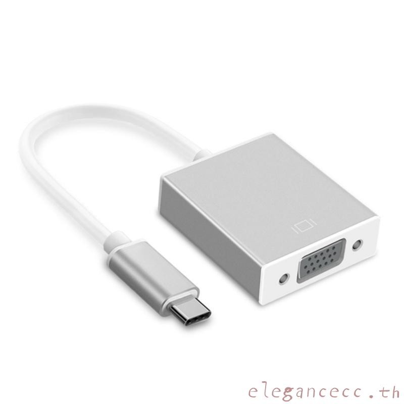 ELEGAN USB 3 1 Type C VGA Adapter 1080P เอาต์พุตเหมาะสําหรับการเข้ากันได้ของอุปกรณ์