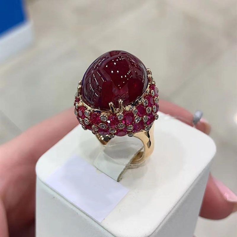 Pigeon Egg 585 Purple Gold Inlaid Open Ring สีสัน Gold Classy Rose Gold Peony Flower Face List
