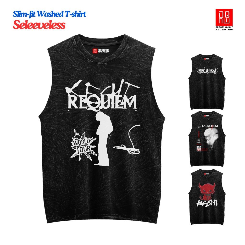 DBNWXMETALKIDS KESHI Washed Tshirt Sleeve Regular slimfit unisex Tanktop KESHI 1-9