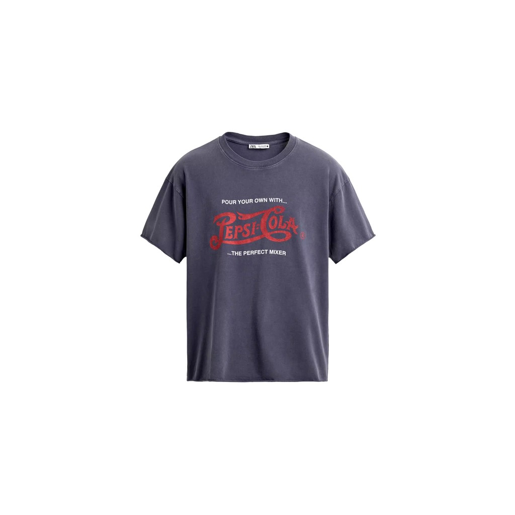 เสื้อยืดแขนสั้น ZARA2 พิมพ์ลาย PEPSICO สำหรับผู้ชาย