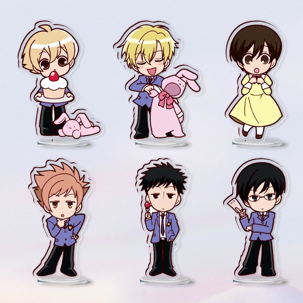 Diy Ouran High School Host Club อะนิเมะอุปกรณ์ต่อพ่วงที่กําหนดเองอะคริลิคขาตั้งรูปการ์ตูนเดสก์ท็อปเค