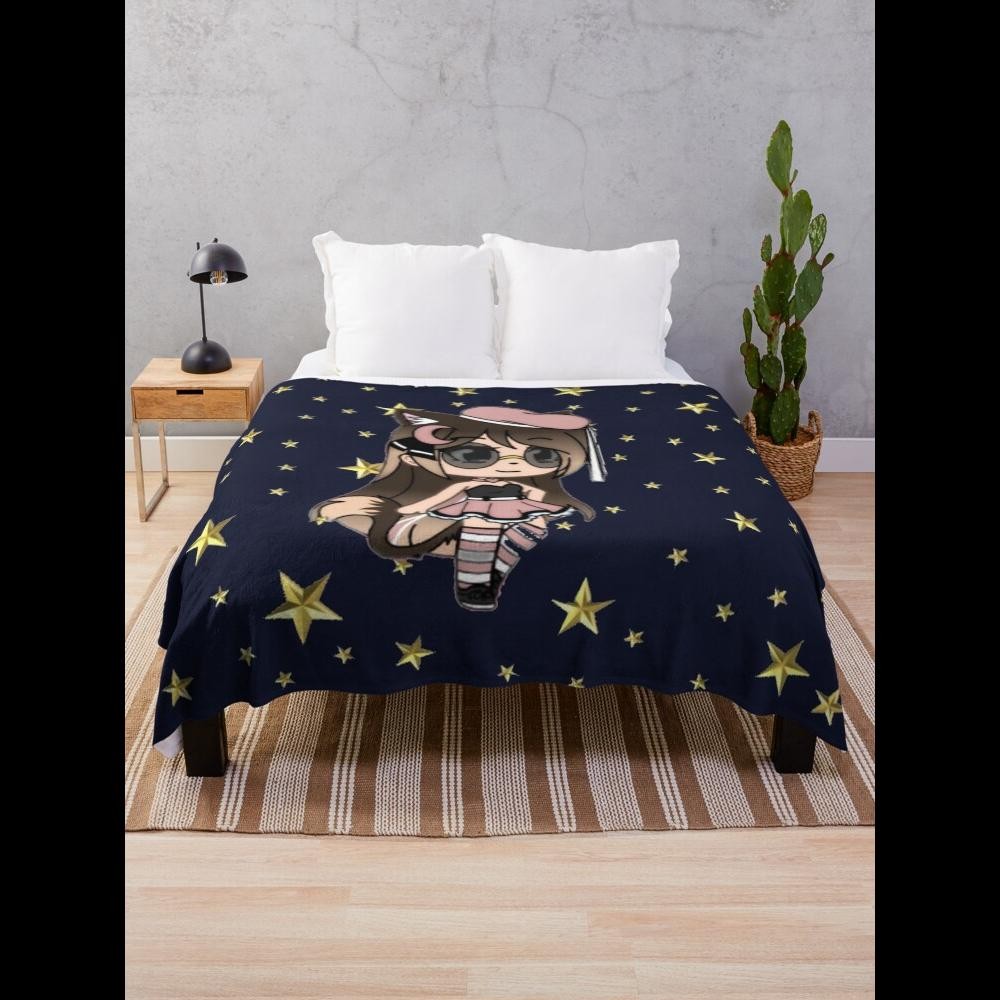 ผ้าห่ม Gacha Life - ผ้าห่มขนนุ่มพิเศษสำหรับโซฟา เตียง หรือเก้าอี้เล่นเกม เหมาะสำหรับคืนดูหนังอย่างอบ