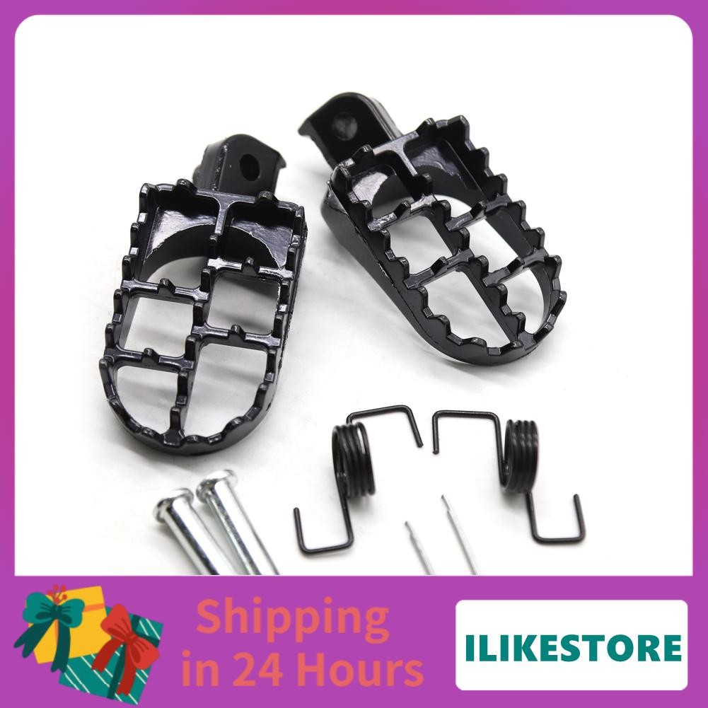 Ilikestore Ilikestore ชุดพักเท้าอลูมิเนียมสีดำสำหรับ Yamaha YZ125 YZ250 PW50 PW80 BW80 DT50 RT100 RT