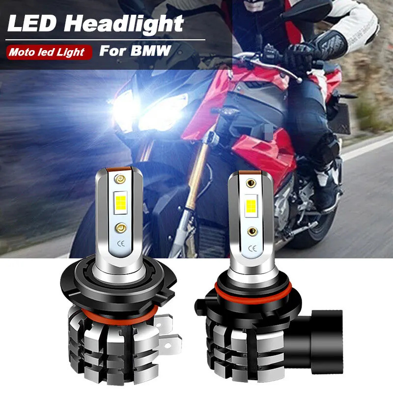 2PC CANbus รถจักรยานยนต์ H7 + HB3 LED ไฟหน้าหลอดไฟชุด 2PC 6000K สําหรับ BMW S1000R 2014 - 2019
