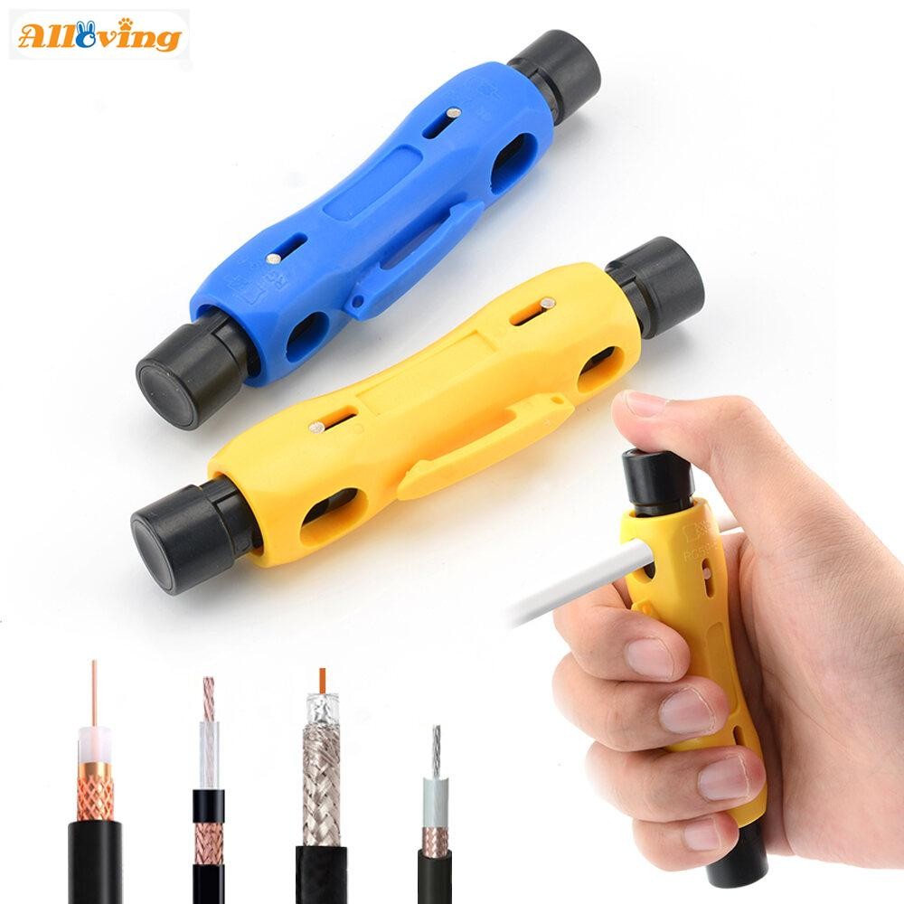 แบบพกพา RG6 RG7 RG11 RG59 Coaxial Cable Stripper - เครื่องปอกสายไฟอเนกประสงค์สําหรับการติดตั้ง