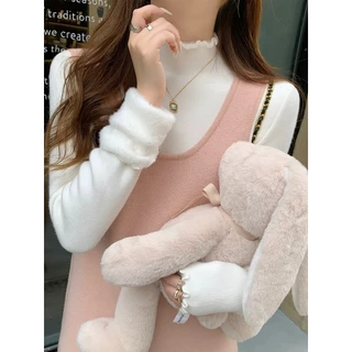 ซับขนแกะหนา เสื้อกันหนาวผู้หญิง สไตล์ใหม่ ออบอุ่มด้วยขอบที่น่ารัก พร้อมให้คุณสวมใส่ในวันอากาศเย็น
