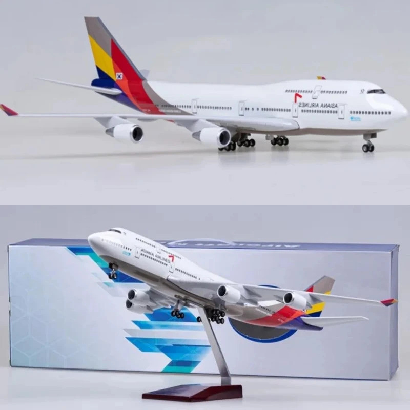 FW 1:150 Scale 47 ซม.ASIANA 747 เครื่องบินรุ่นเครื่องบินขนาดเล็กล้อสําหรับคอลเลกชันของขวัญเครื่องบิน