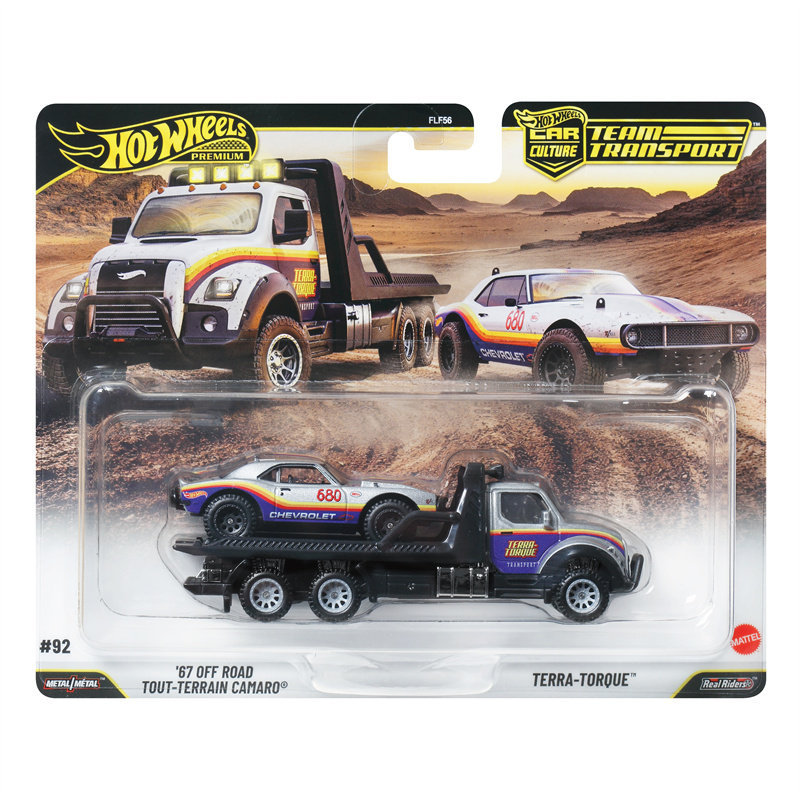 Hot Wheels FLF56 Racing Transporter Camaro รถออฟโรด Transporter hotwheels รถรุ่นของขวัญ