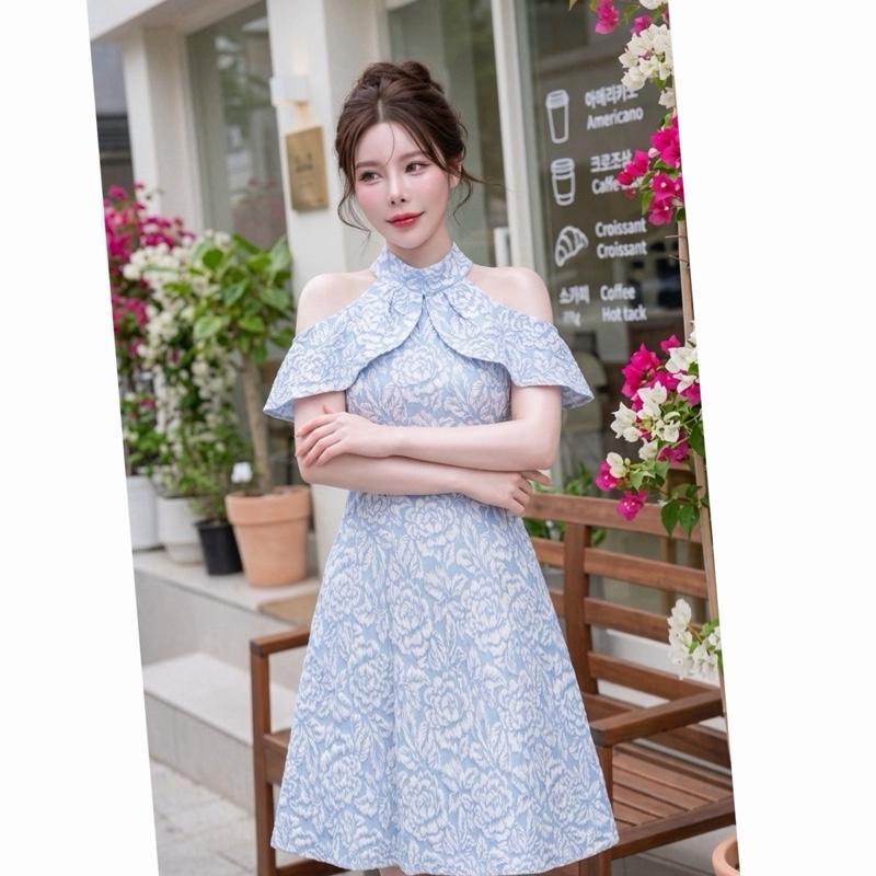 D609 เดรสเว้าไหล่ ผ้าJACKGUARD มีไซส์S-3XL ความยาว36-37นิ้ว ใส่ทำงาน ออกงาน ไปงานแต่ง