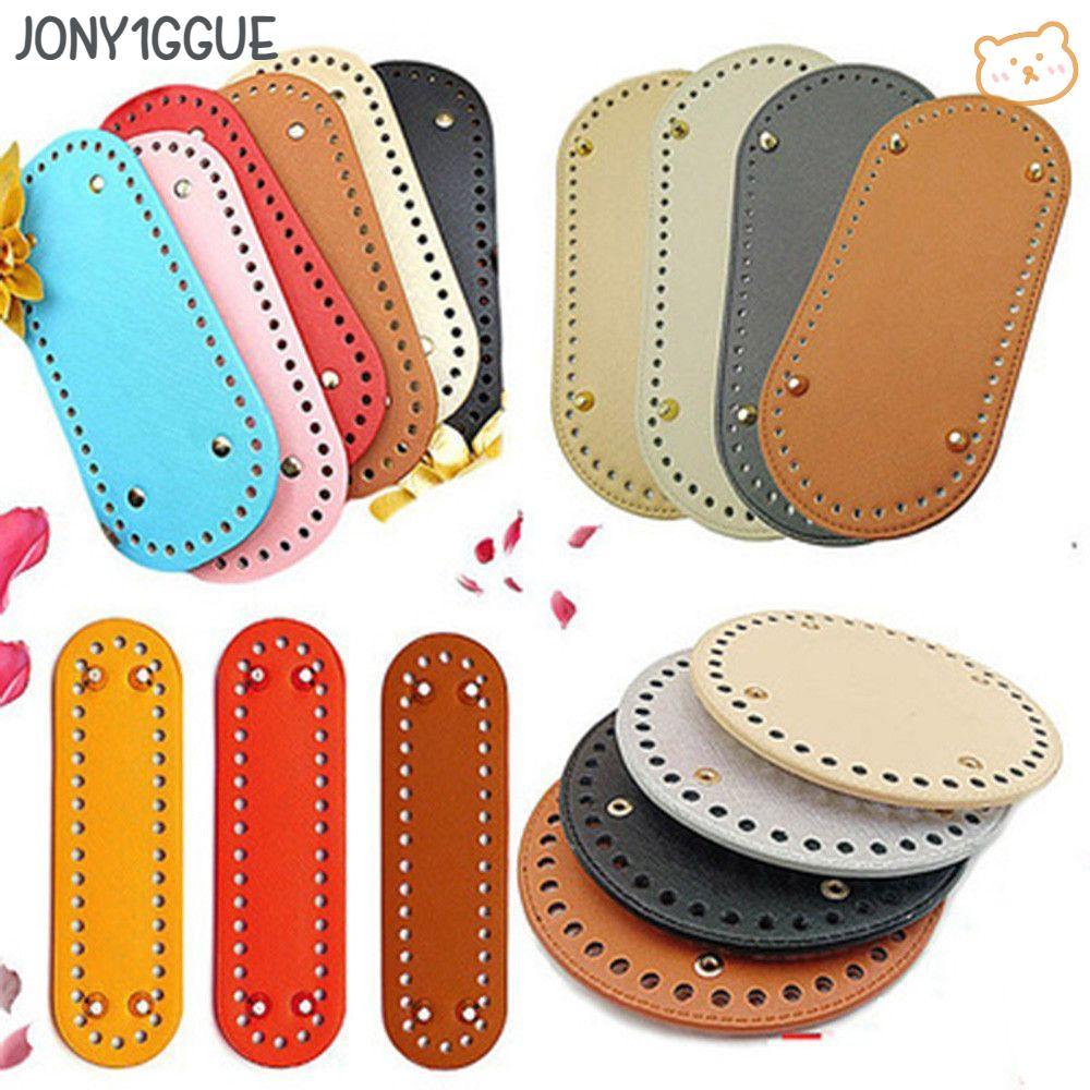 JONY1GGUE ก้นกระเป๋ายาว 52 หลุม DIY อะไหล่กระเป๋ารูปไข่ หนัง PU