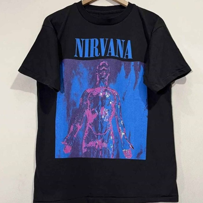 ยุโรปสไตล์อเมริกัน Nirvana Band พิมพ์เสื้อยืด Retro Street อินเทรนด์ Ruffian หล่อแฟชั่น All-Match คู่สไตล์รอบคอผ้าฝ้ายเสื้อยืด