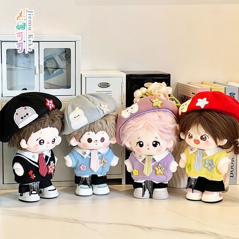 星萌学院20cm娃衣夏季& 新品棉花娃娃衣服恋与深空公仔玩偶套装配饰20cm Cotton Doll Dress Cute Trendy Summer Plush Doll Set Accessori