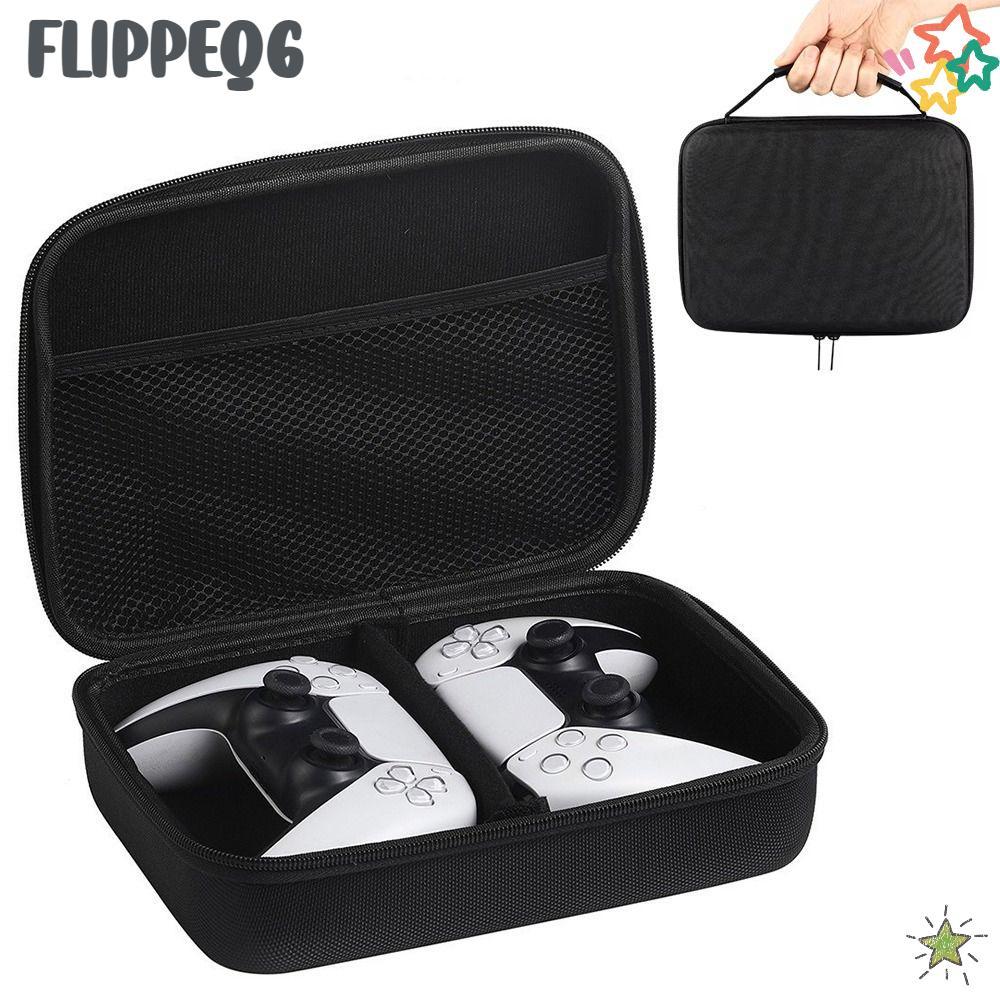 FLIPPEQ6 กระเป๋าเก็บตัวควบคุมเกม,ถุงเก็บ EVA คอนโทรลเลอร์คู่แบบแข็ง,กระเป๋าถือแบบพกพากันน้ํากันกระแทกสําหรับ PS5/PS4/PS3/Xbox Series