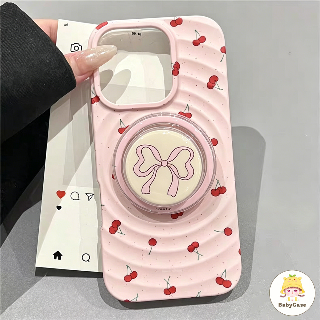 เคสโทรศัพท์แม่เหล็กเชอร์รี่น่ารัก เคสไอโฟน 17 สำหรับ iPhone 11 13 15 16 14 Pro Max 16 15 14 Plus X XR XS Max