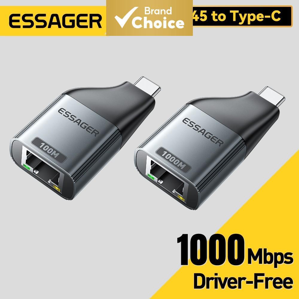 อะแดปเตอร์ Type C เป็น Ethernet จาก Essager ผลิตจากอะลูมิเนียม ช่วยระบายความร้อนได้เร็ว เหมาะสําหรับใช้กับแล็ปท็อป