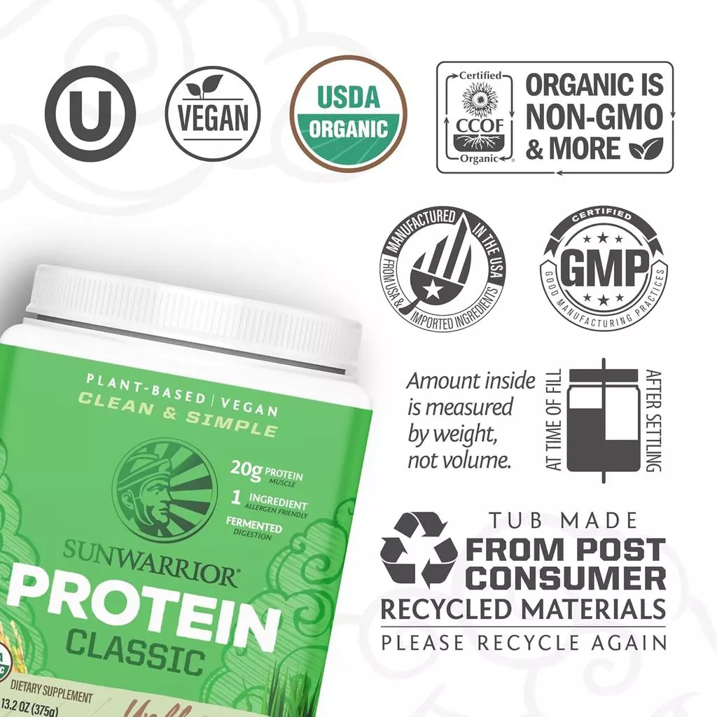 ซันวาร์ริเออร์ ผงโปรตีนข้าวกล้องธรรมชาติ Sunwarrior Classic Rice Protein thumbnail 4