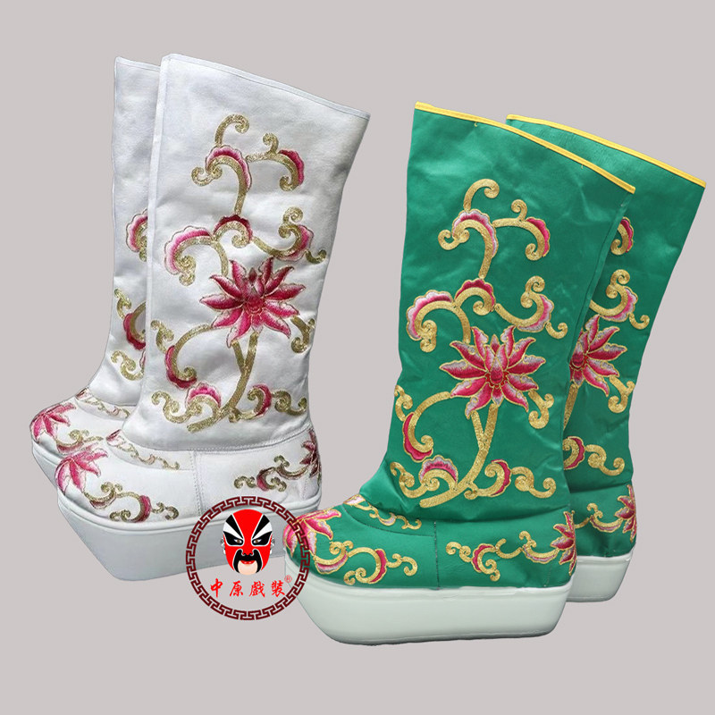 Xiaosheng รองเท้าสูงทหารทั่วไป Peking Opera เวียดนาม Opera ปัก Opera Huangmei กลุ่มรองเท้าอย่างเป็นท