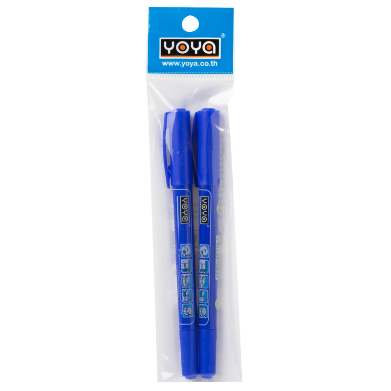 YOYA ปากกาเขียนแผ่นซีดี รุ่น 1101 สีน้ำเงิน ขนาด 2 หัว (แพ็ค 2 ด้าม)