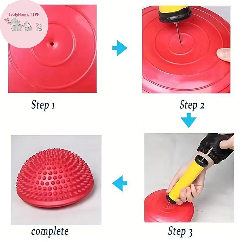 LadyHome Inflatable Half-Ball นวด Balance Training Ball Tactile Ball Fitness Ball Non-Slip Core Trai