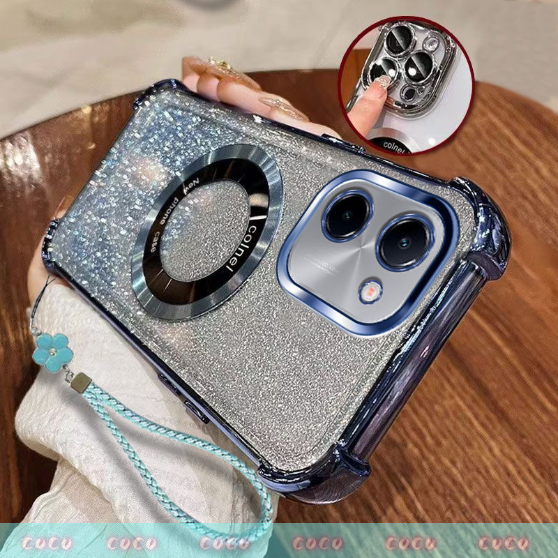 เคสสําหรับ Redmi A5 4G POCO C71 เคสโทรศัพท์สําหรับซิลิโคนสี่มุมฝาครอบป้องกันพร้อมเชือกเส้นเล็ก