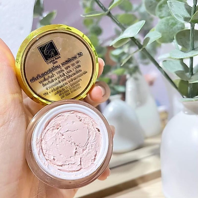 💢ครีมกันแดดซิลิโคน SPF50++ คริสตัลออร่าสกิน (Crystal Aura Skin) ขนาด15 กรัม