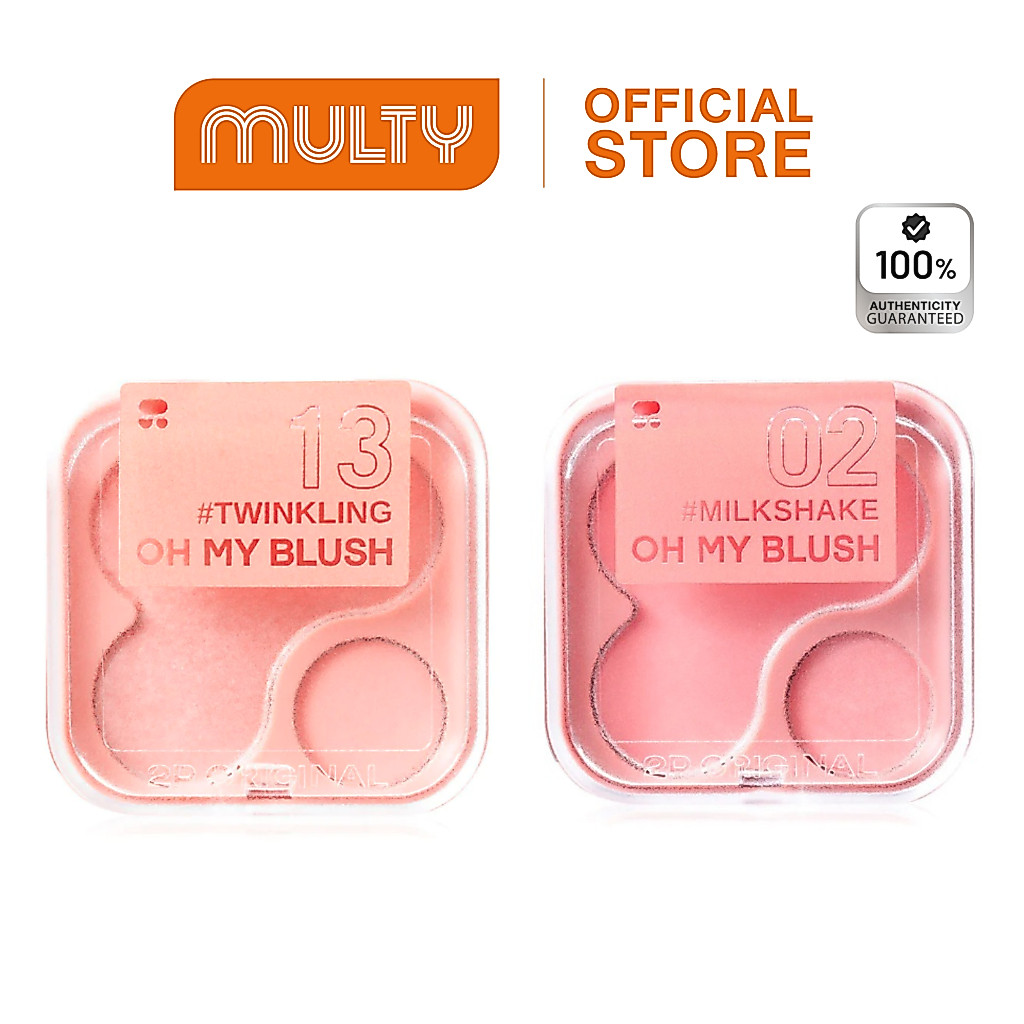 2P Original-Oh My Blush 2in1 บลัชออน บลัชออนไร้ฝุ่น