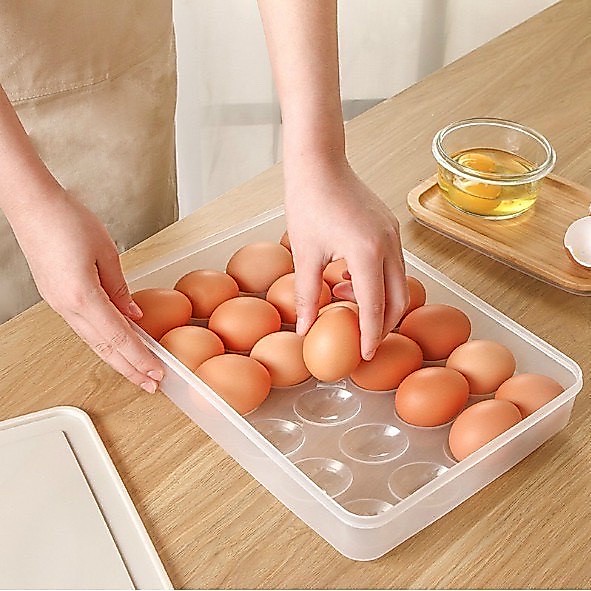 🐣กล่องเก็บไข่อเนกประสงค์ มี（15ช่องและ24ช่อง）กล่องใส่ไข่กันแตกน้ำหนักเบาพกพาได้สะดวกสบาย ทนทาน🐣 #C-0002